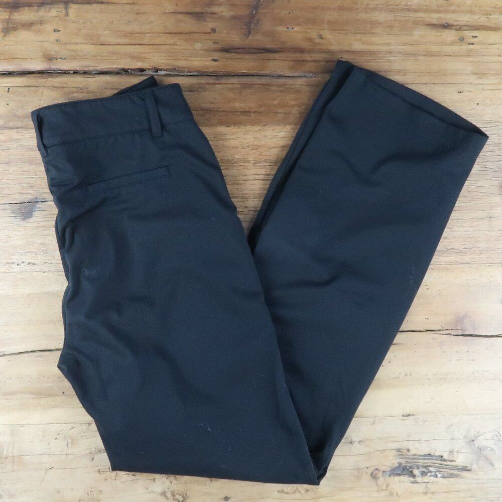 BLACK OFFICE WORK BUSINESS STRETCH STRAIGHT LEG TROUSER WITH POCKETS SIZE SMALL